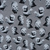 Jogging bedrukt doubleface Vogeltje Grijs