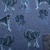 Jogging printed double face Tiger Blue