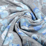 Viscose Jersey violets Grey Melange