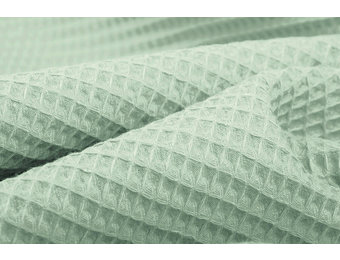 Waffelpiqué Baumwolle Alt-Minzgrün