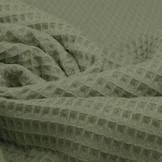 Waffle Pique Fabric Light Army Green