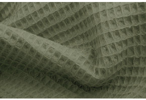 Waffle Pique Fabric Light Army Green