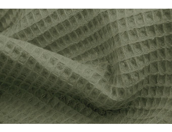 Wafel Katoen Licht Army Groen