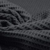 Waffle Pique Fabric Dark Grey