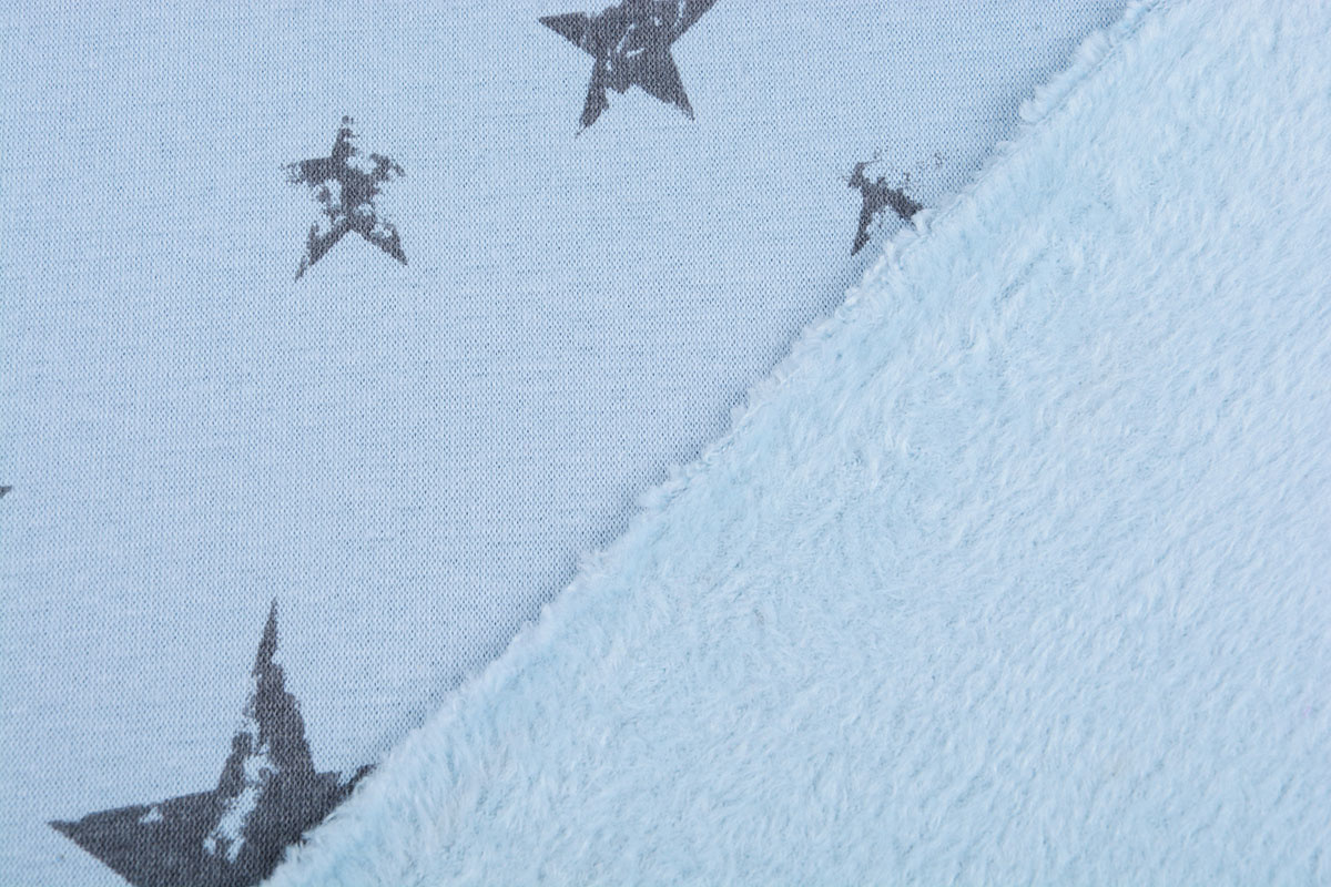 Jogging Alpenfleece Small star Big star Blue Grey