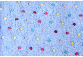 Coral Fleece Punkte Babyblau