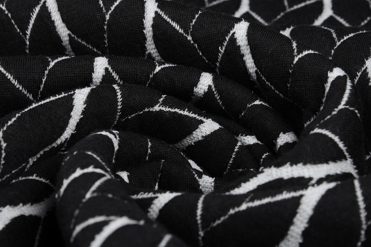 Gebreide Kabel Stof Tricot Zwart