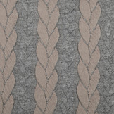 Knitted Cable Fabric Tricot Grey Powder Pink