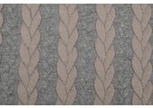 Knitted Cable Fabric Tricot Grey Powder Pink