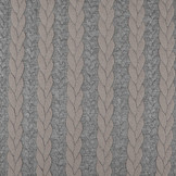 Gebreide Kabel Stof Tricot Grijs Poeder Roze