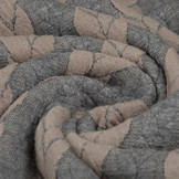 Knitted Cable Fabric Tricot Grey Powder Pink