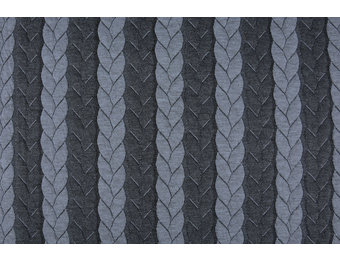 Multi Color Knitted Cable fabric tricot Grey Dark Grey