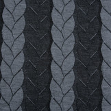 Multicolor Strickstoff Zopfmuster Jersey Grau Dunkelgrau