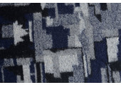 Gebreide Wollen stof Quiltlook Zwart Marine
