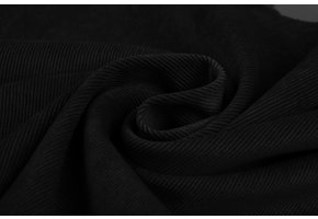 Rib Stof 16 W Corduroy Zwart