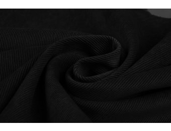 Rib Fabric 16 W Corduroy Black