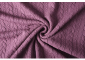 Knitted Cable fabric tricot Dark Old Pink