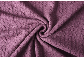 Knitted Cable fabric tricot Dark Old Pink