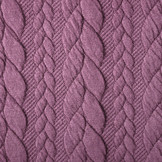 Strickstoff Zopfmuster Jersey Dunkel Altrosa