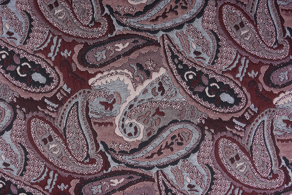 Jacquard Gebreid Orient Bordeaux