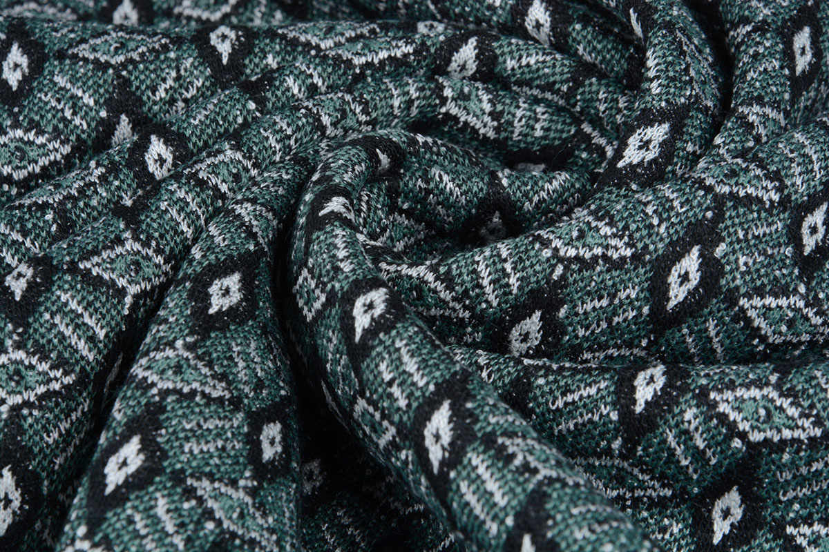 Jacquard Gebreid Diamand Zeegroen