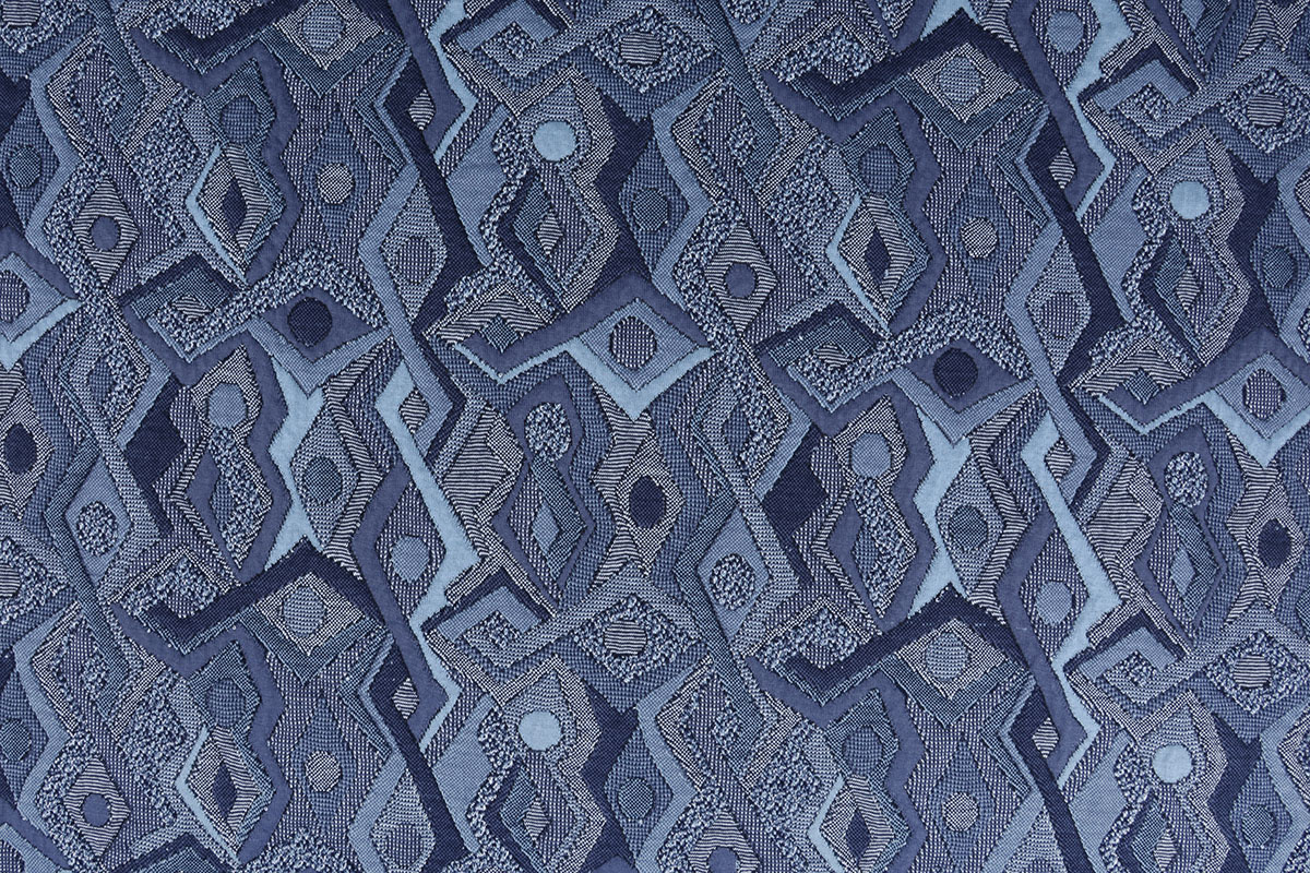 Jacquard Gebreid Picassa Blauw