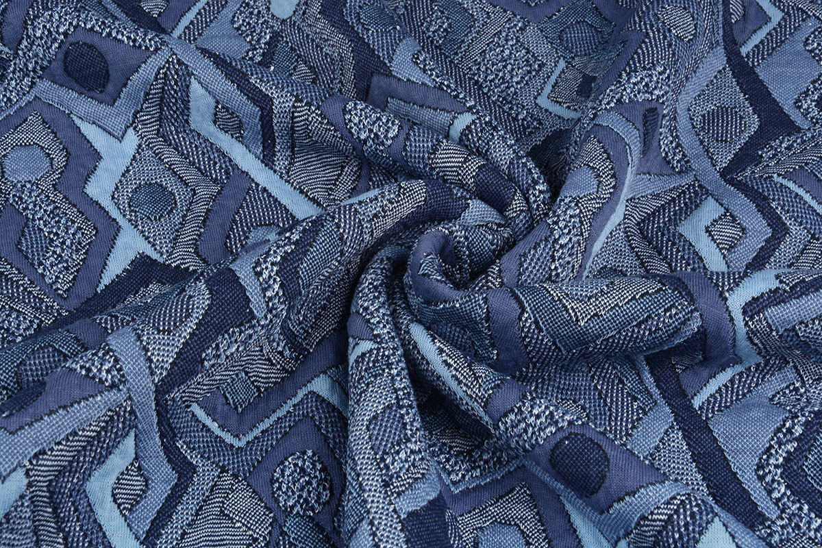 Jacquard Gebreid Picassa Blauw