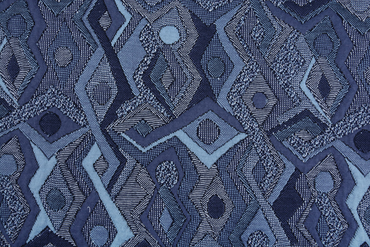 Jacquard Gebreid Picassa Blauw