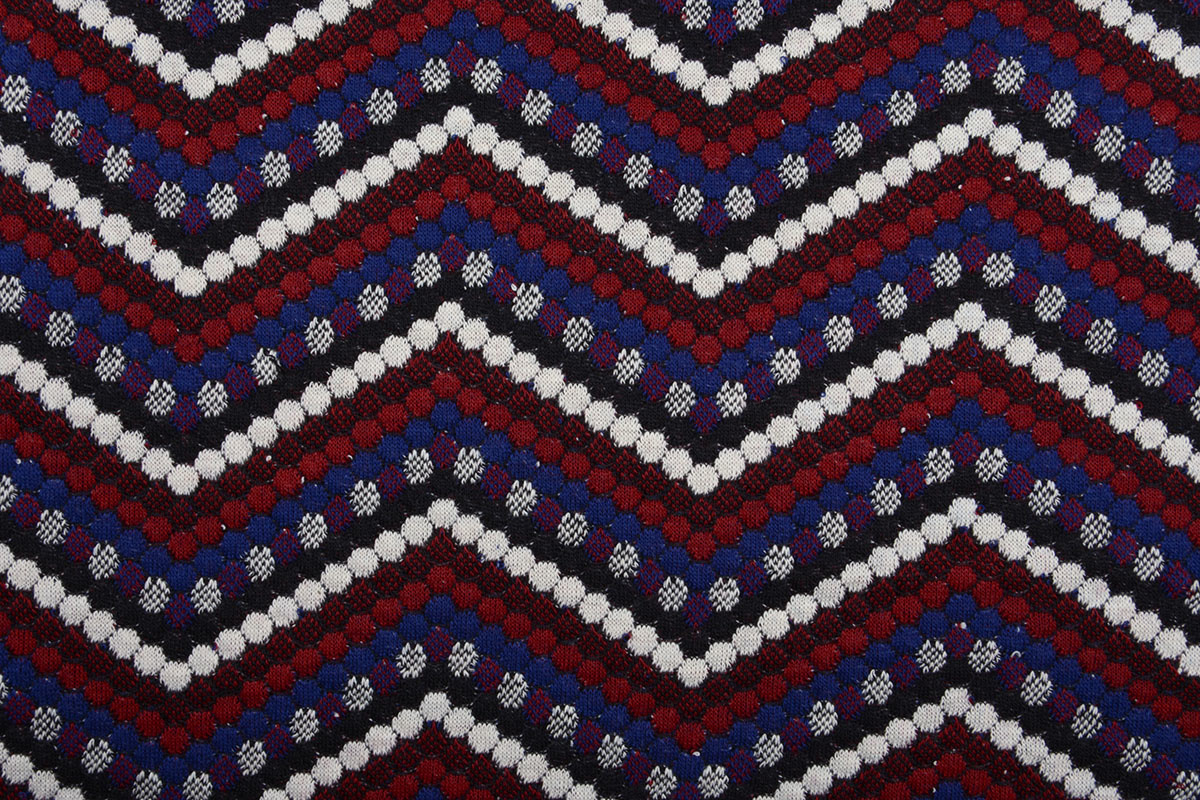 Jacquard Gestrickt Punkte Bordeaux