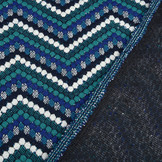 Jacquard Gebreid Dots Zeegroen