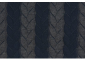 Knitted Cable Fabric Tricot Navy Grey