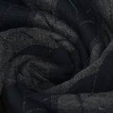 Gebreide Kabel Stof Tricot Marine Grijs