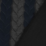 Gebreide Kabel Stof Tricot Marine Grijs