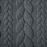 Knitted Cable fabric tricot Dark Grey