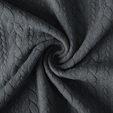 Knitted Cable fabric tricot Dark Grey