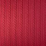 Gebreide kabel stof tricot Rood