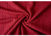 Knitted Cable fabric tricot Red