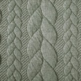 Strickstoff Zopfmuster Jersey Hell Armeegrün