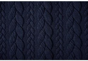 Knitted Cable fabric tricot Navy