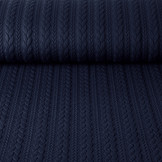 Gebreide kabel stof tricot Marine