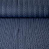 Knitted Cable fabric tricot Dark Jeans