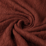 Knitted Cable fabric tricot Brique