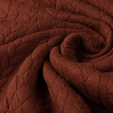 Gebreide kabel stof tricot Brique