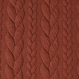 Strickstoff Zopfmuster Jersey Brique