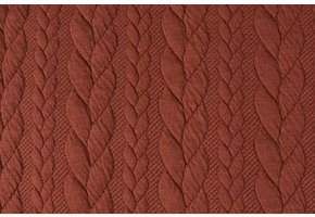 Gebreide kabel stof tricot Brique