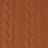 Strickstoff Zopfmuster Jersey Orange Brique