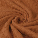 Strickstoff Zopfmuster Jersey Orange Brique