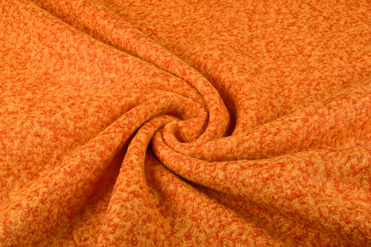 Krachtcel Gehoorzaam compressie Gebreide Wollen stof Lana Oranje - YES Fabrics