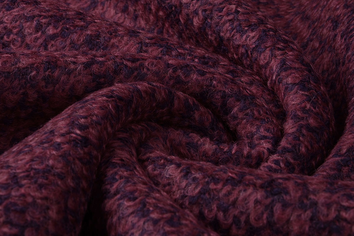 Gestrickter Wollstoff Lana Oud Rosa Dunkellila