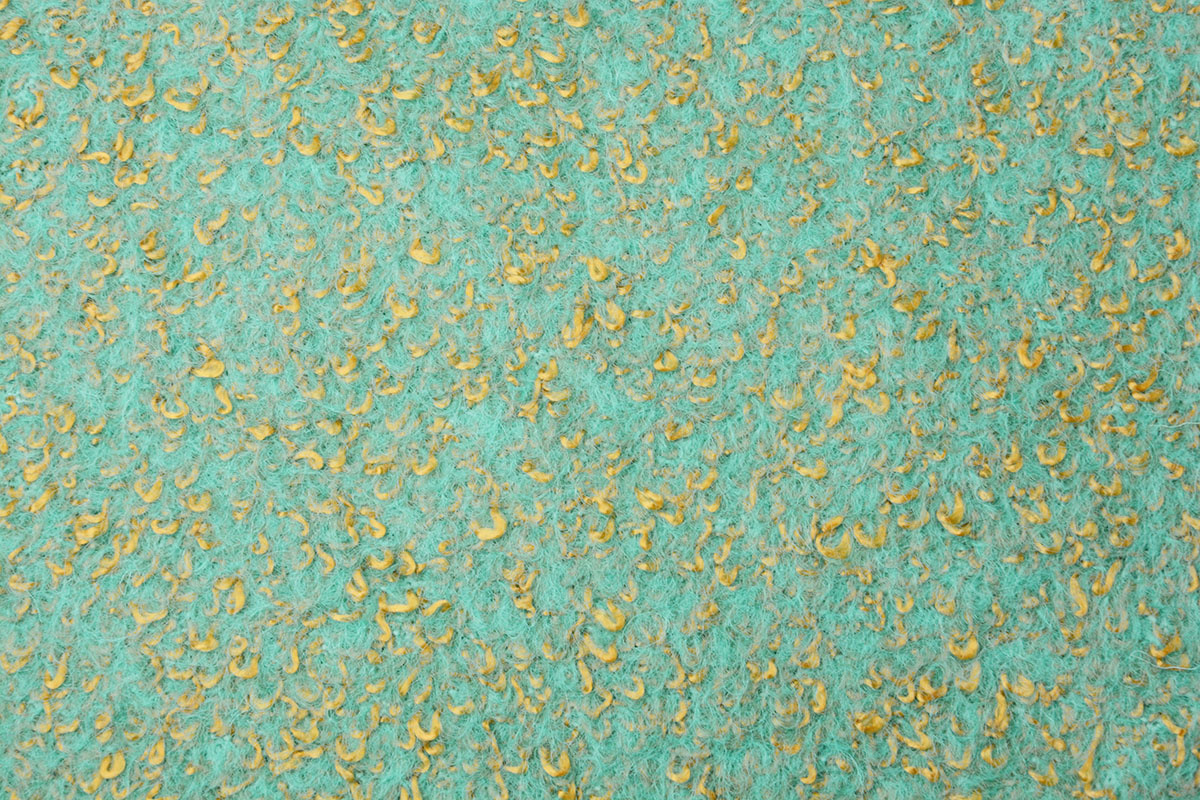 Gebreide Wollen stof Lanoso Aqua Goud